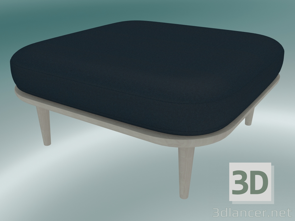 Modelo 3d Mosca de Pouffe (SC9, 80x80 H 40cm, carvalho oleado branco com Harald 2 182) - preview