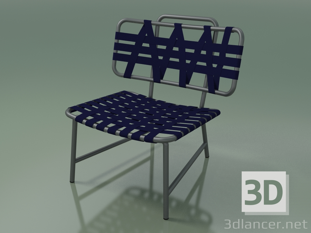 3D Modell Outdoor-Loungesessel InOut (856, grau lackiertes Aluminium) - Vorschau