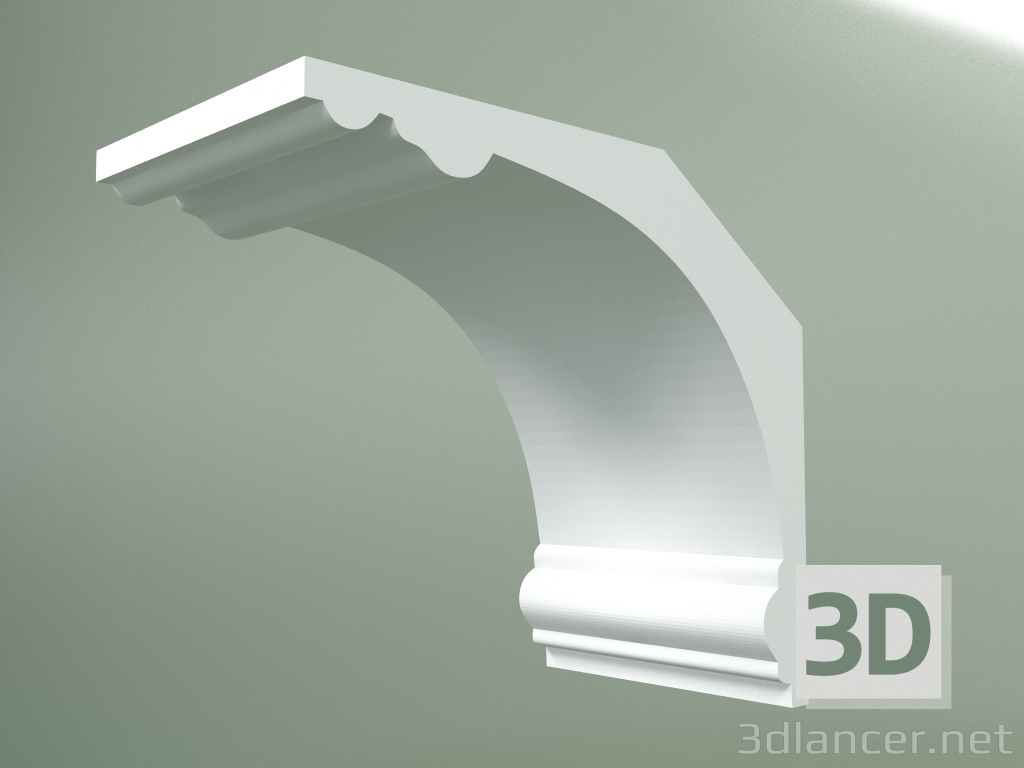 modèle 3D Corniche en plâtre (socle de plafond) KT075 - preview