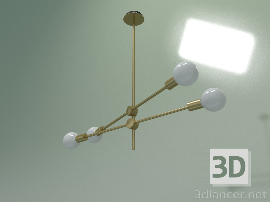 modello 3D Lampada da soffitto Nook, 4 lampade - anteprima