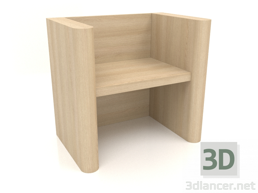 3d модель Банкетка ВК 07 (800х524х750, wood white) – превью