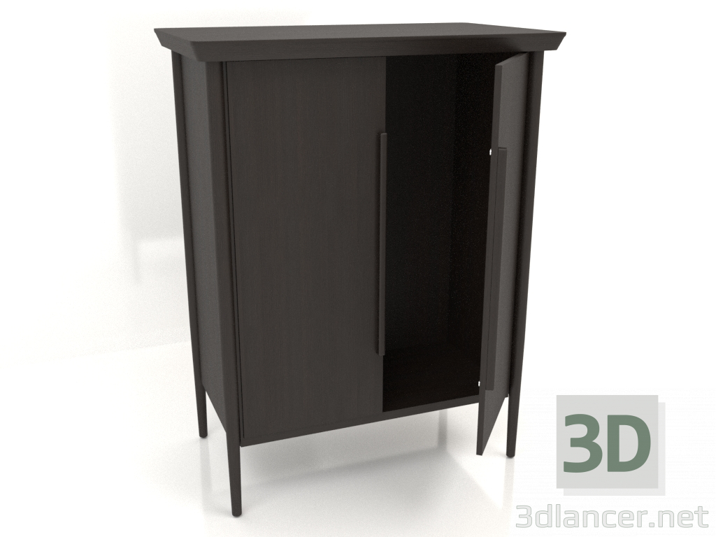 modello 3D Mobile MS 04 (semiaperto) (940x565x1220, legno marrone scuro) - anteprima