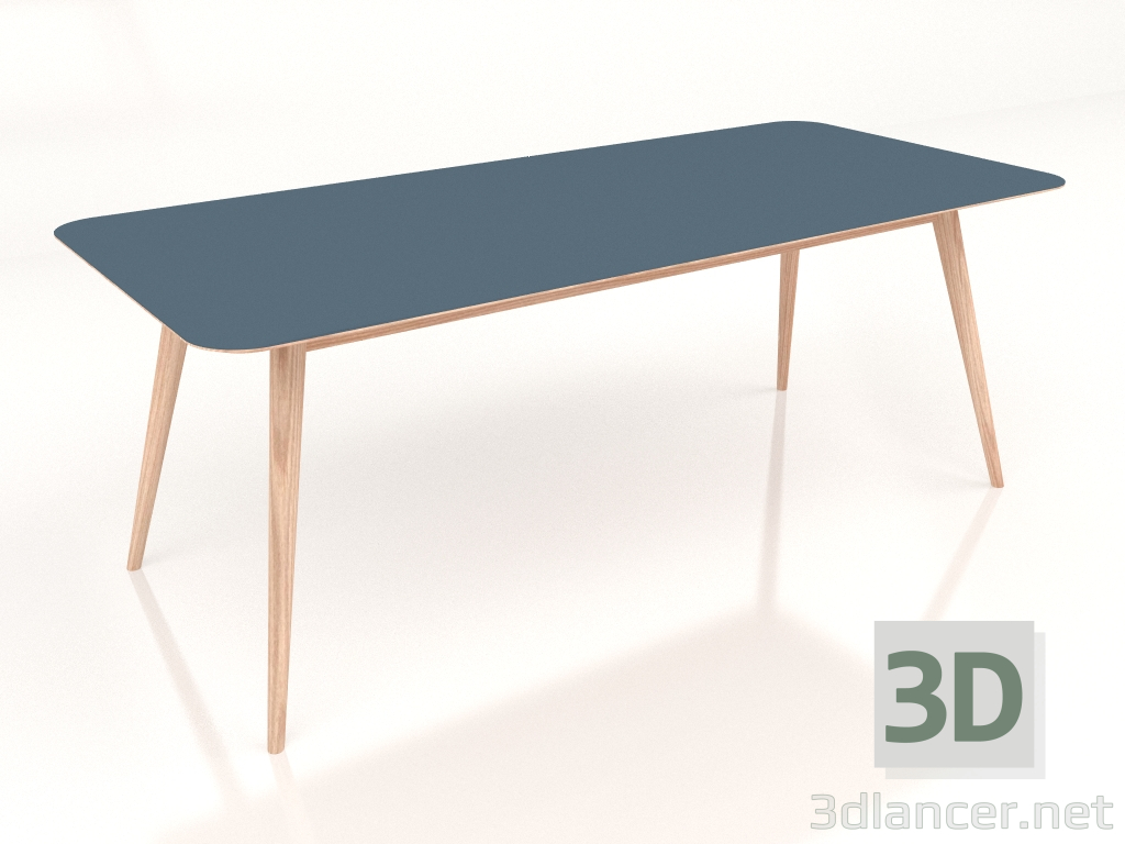 3d model Mesa de comedor Stafa 200 (Azul humo) - vista previa