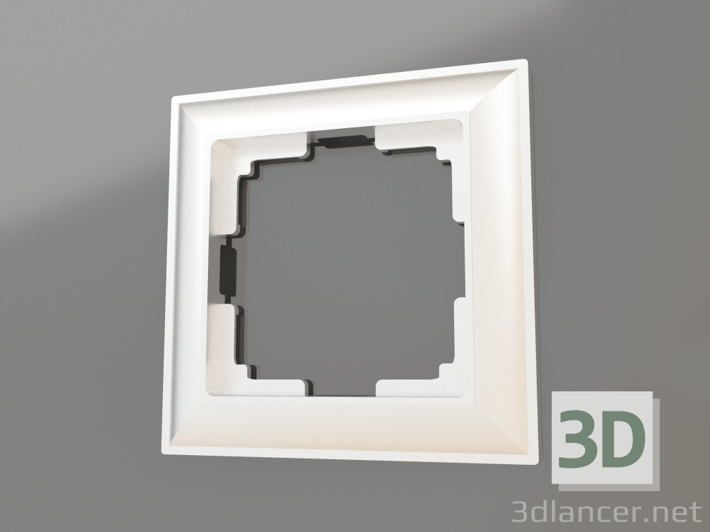 Modelo 3d Moldura Fiore para 1 poste (prata) - preview