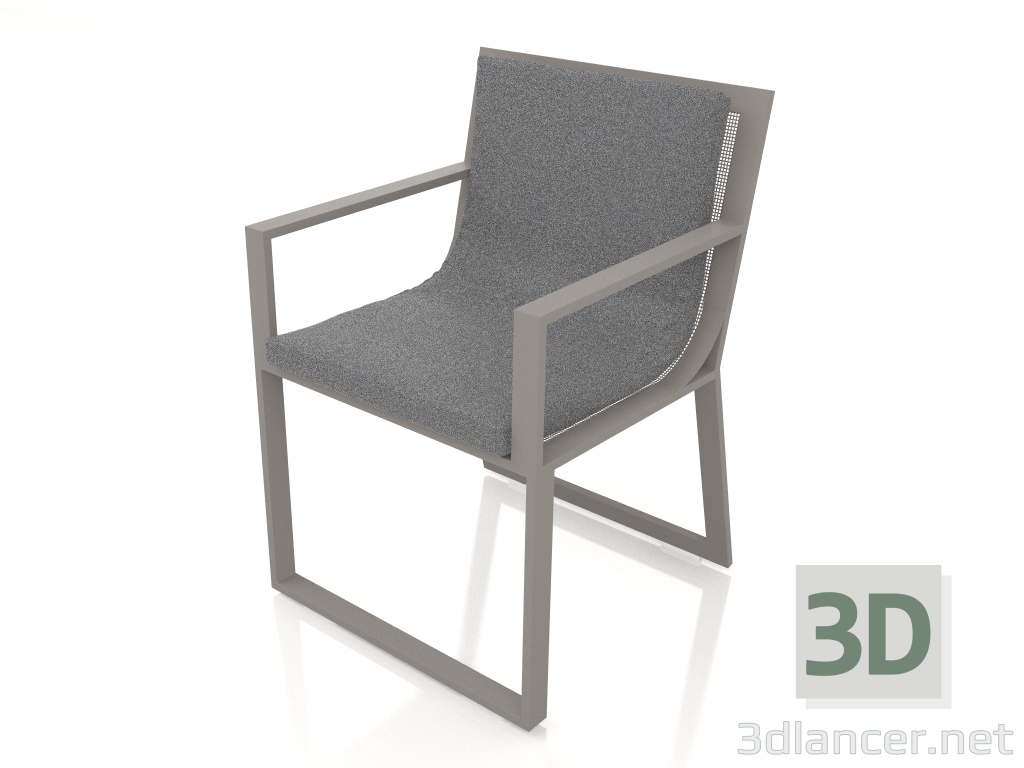 modello 3D Sedia da pranzo (grigio quarzo) - anteprima