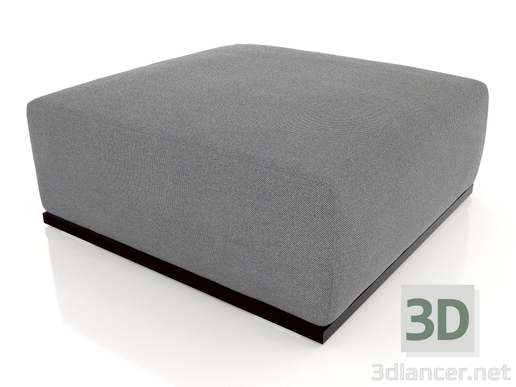 modello 3D Modulo divano pouf (Nero) - anteprima