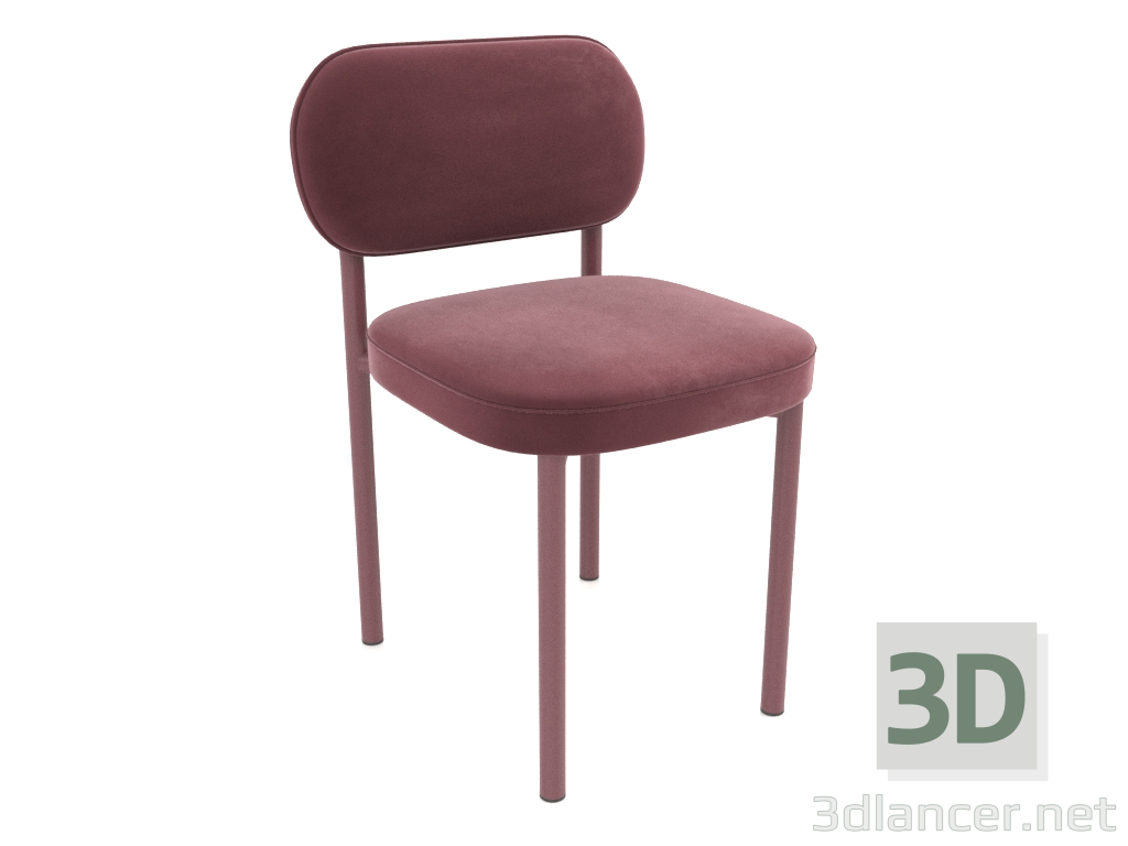 modèle 3D Chaise Toptynych (Bordeaux) - preview