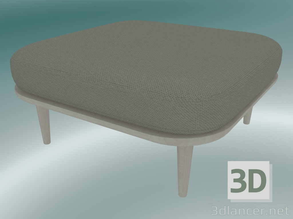 modèle 3D Pouf Fly (SC9, 80x80 H 40cm, chêne blanc huilé avec Hot Madison 094) - preview