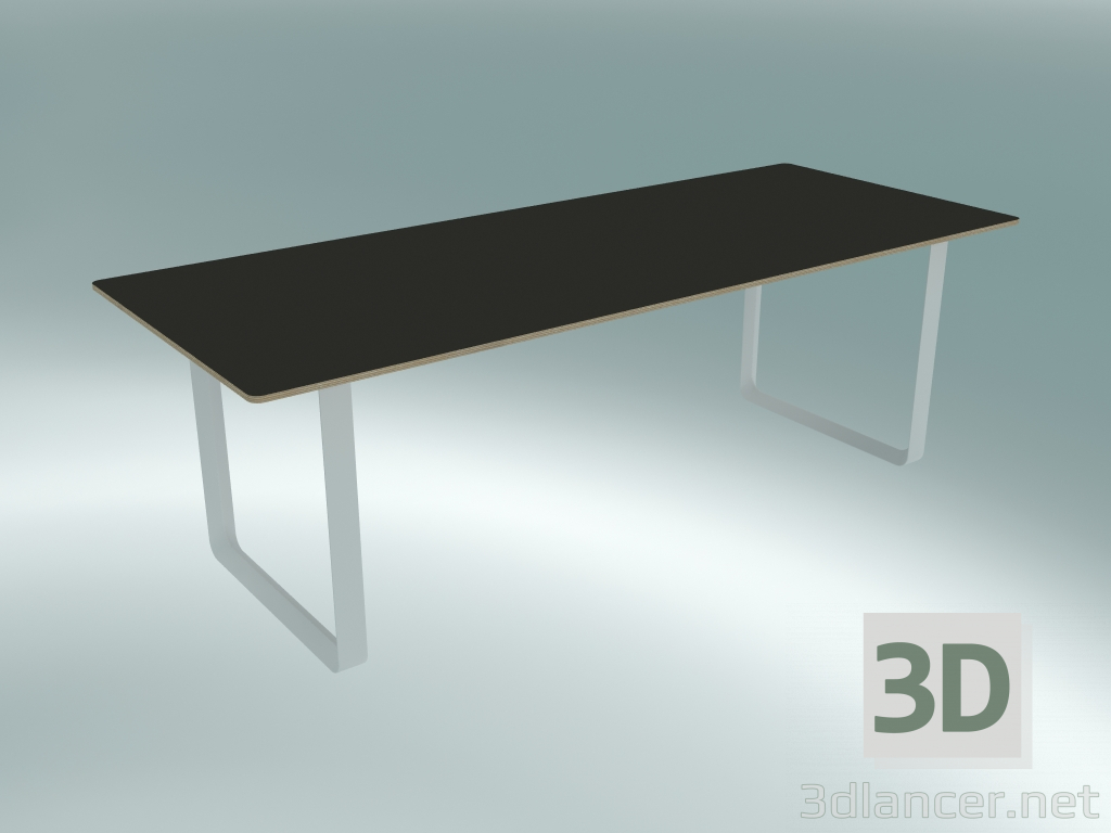 3d model Mesa 70/70, 225x90cm (negro, blanco) - vista previa