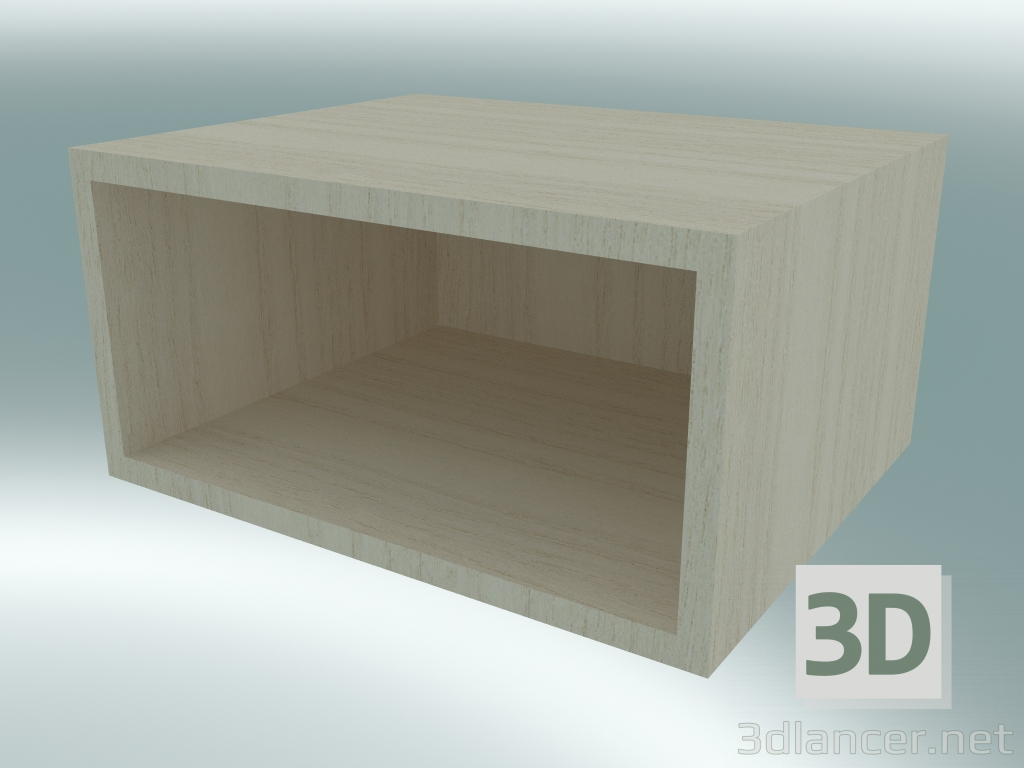 3d model Almacenamiento modular apilado (pequeño con respaldo) - vista previa