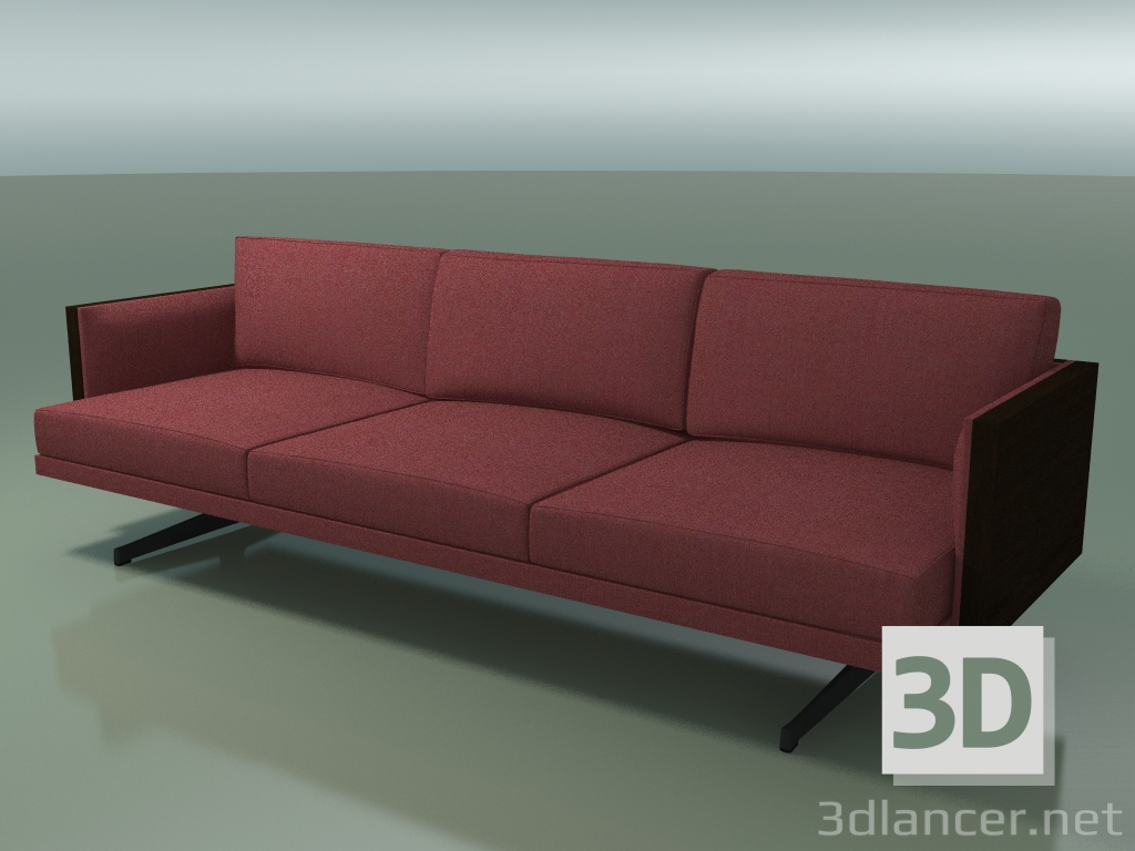 3d model 3-seater sofa 5243 (H-legs, Wenge) - preview