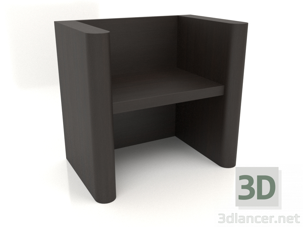 3d модель Банкетка ВК 07 (800х524х750, wood brown dark) – превью