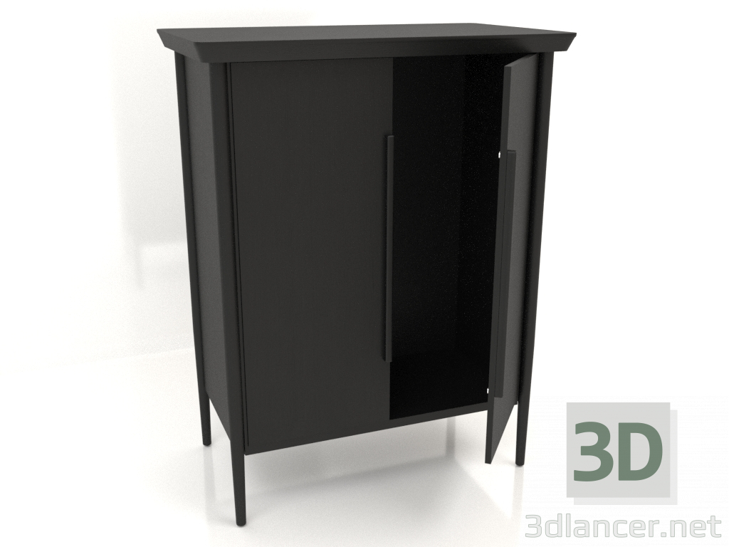 3d model Cabinet MS 04 (semi-open) (940x565x1220, wood black) - preview