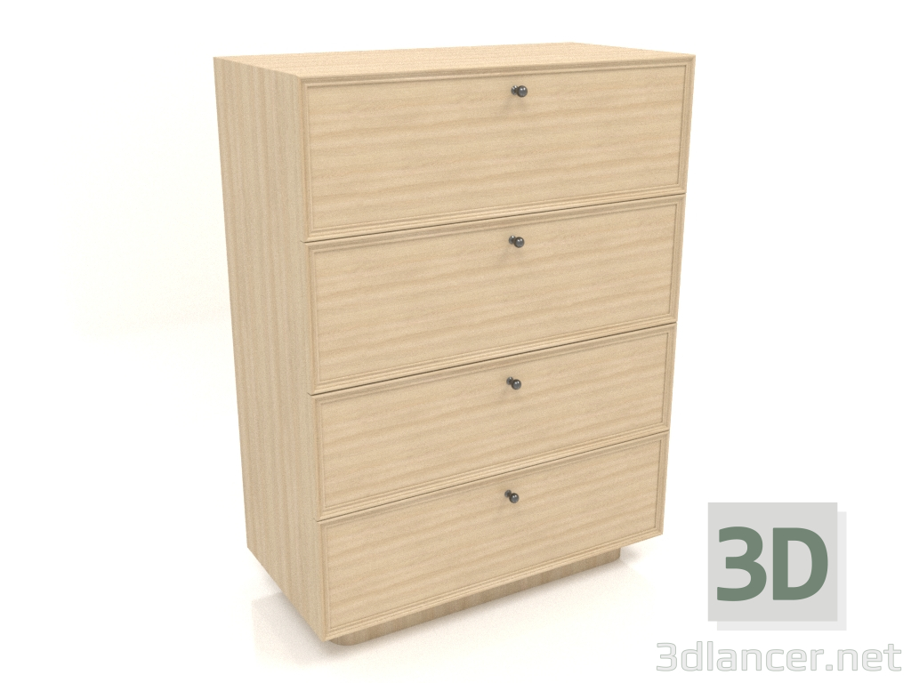 3D Modell Kommode TM 15 (800x400x1076, Holz weiß) - Vorschau