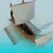 3d model Viking ship - preview