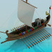 3d model Viking ship - preview