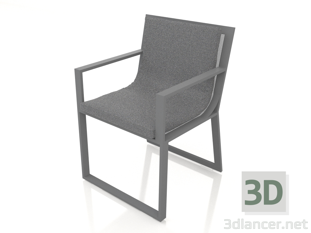 modello 3D Sedia da pranzo (Antracite) - anteprima