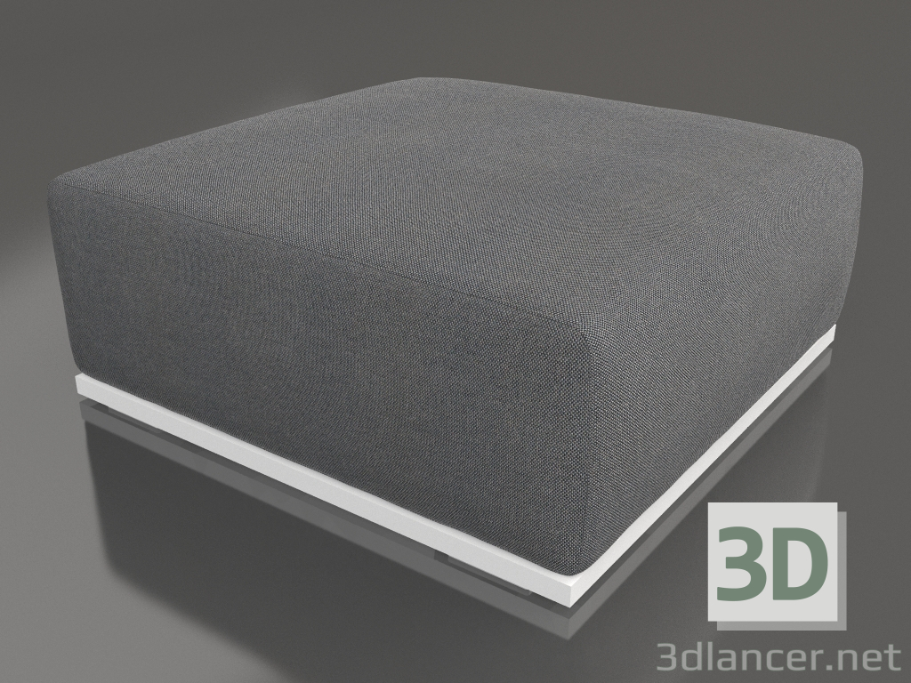 3d model Módulo sofá Puf (Blanco) - vista previa