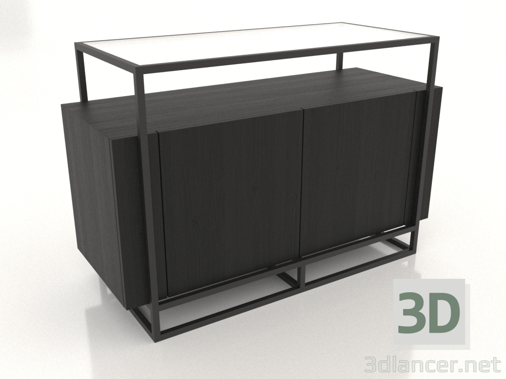 3d model Cómoda 2 (negro RAL 9005) - vista previa