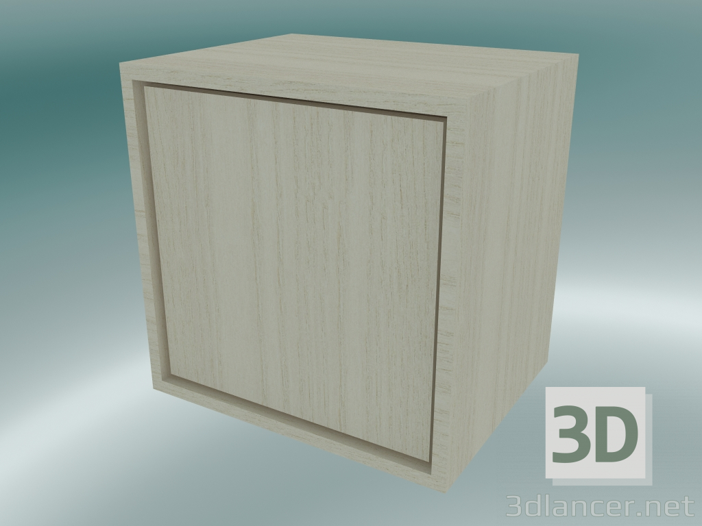 modèle 3D Système de rangement modulaire empilé (moyen avec porte) - preview