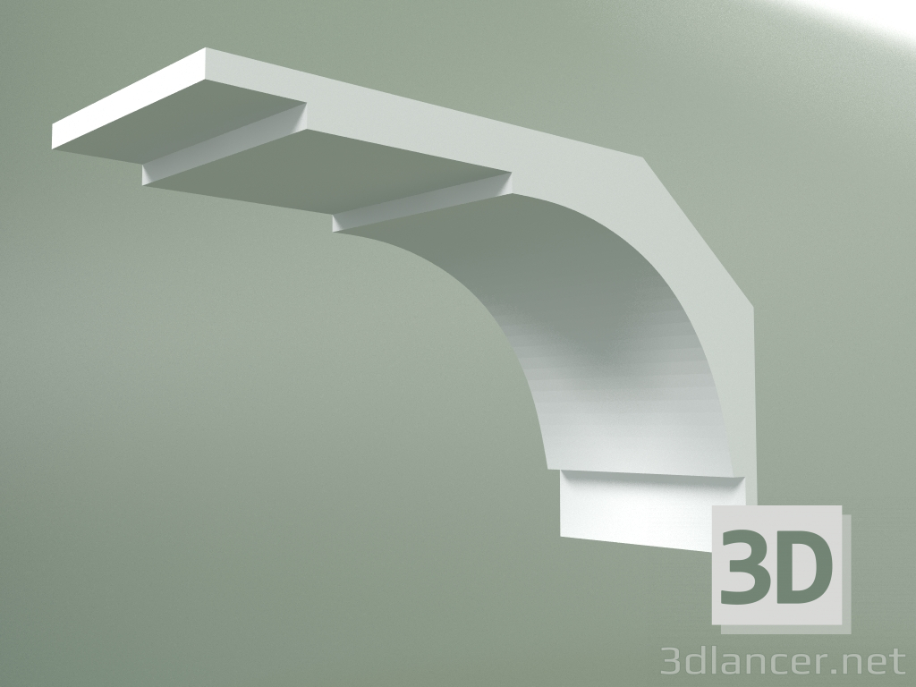 Modelo 3d Cornija de gesso (plinto de teto) KT077 - preview