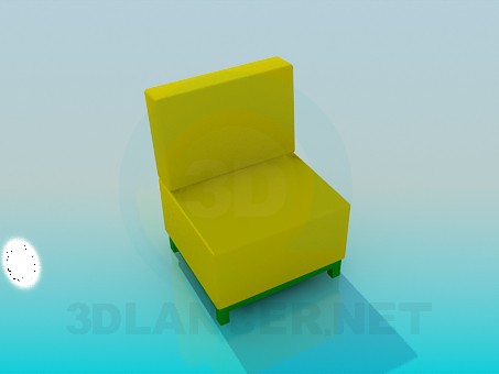 modèle 3D Fauteuil sans accoudoirs - preview