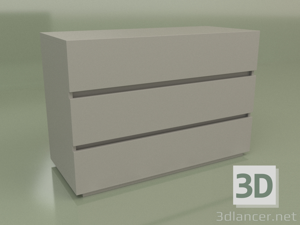 3d model Cajonera Mn 300 (gris) - vista previa