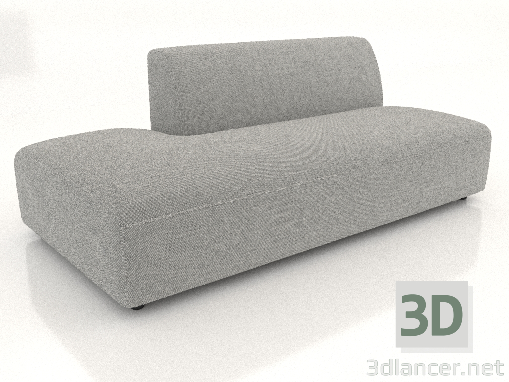 3D modeli Kanepe modülü 1 kişilik (L) 120 sola uzatılmış - önizleme