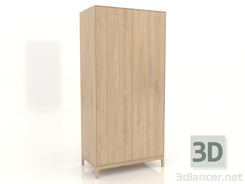 modello 3D Armadio FARGO 1050x600x2200 mm (rovere schiarito) - anteprima