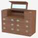 3d model Chest of drawers with dressing table function - preview