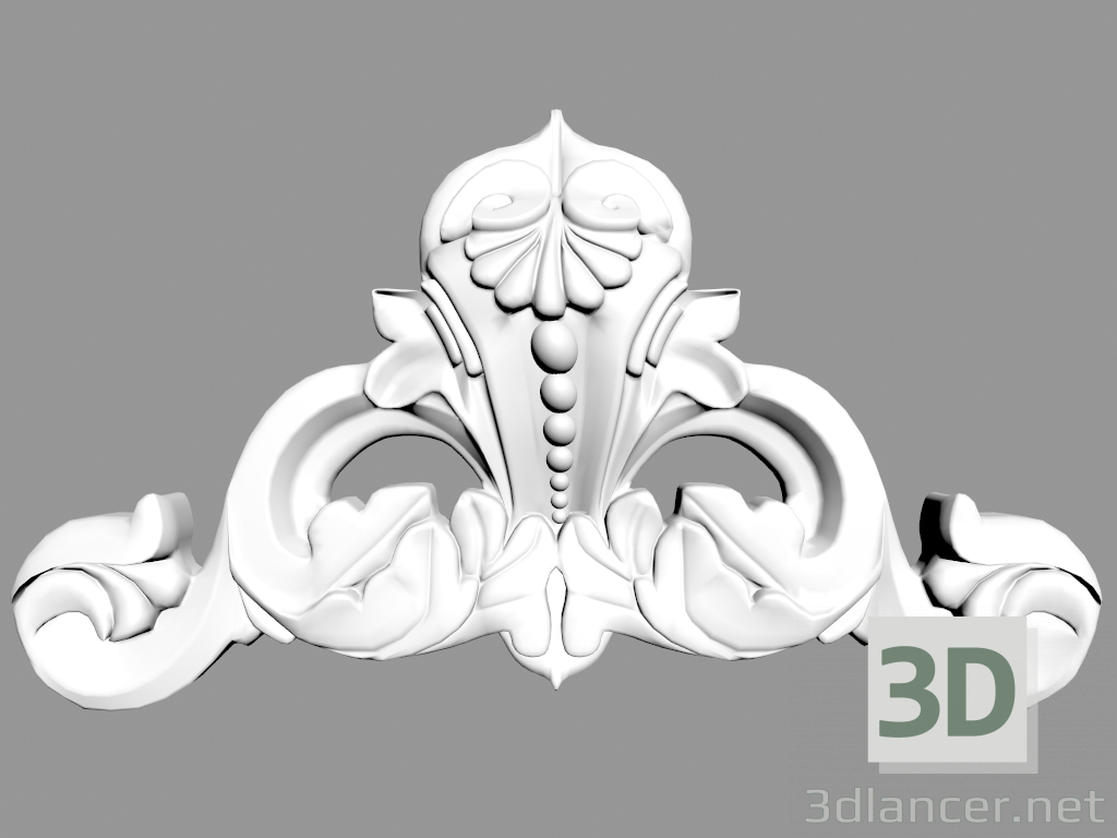 3d model Decorative panel W8029L - preview