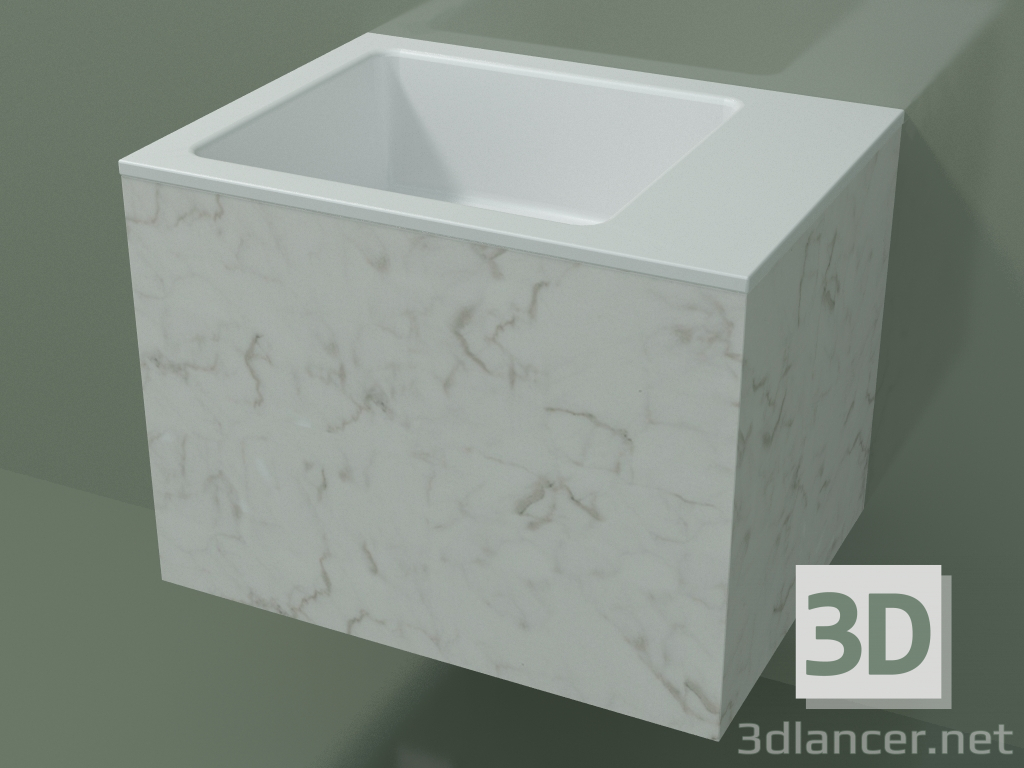 3d модель Умивальник підвісний (02R122102, Carrara M01, L 48, P 36, H 36 cm) – превью