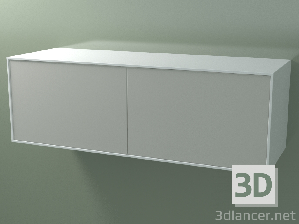 3d model Caja doble (8AUFBB03, Glacier White C01, HPL P02, L 144, P 50, H 48 cm) - vista previa