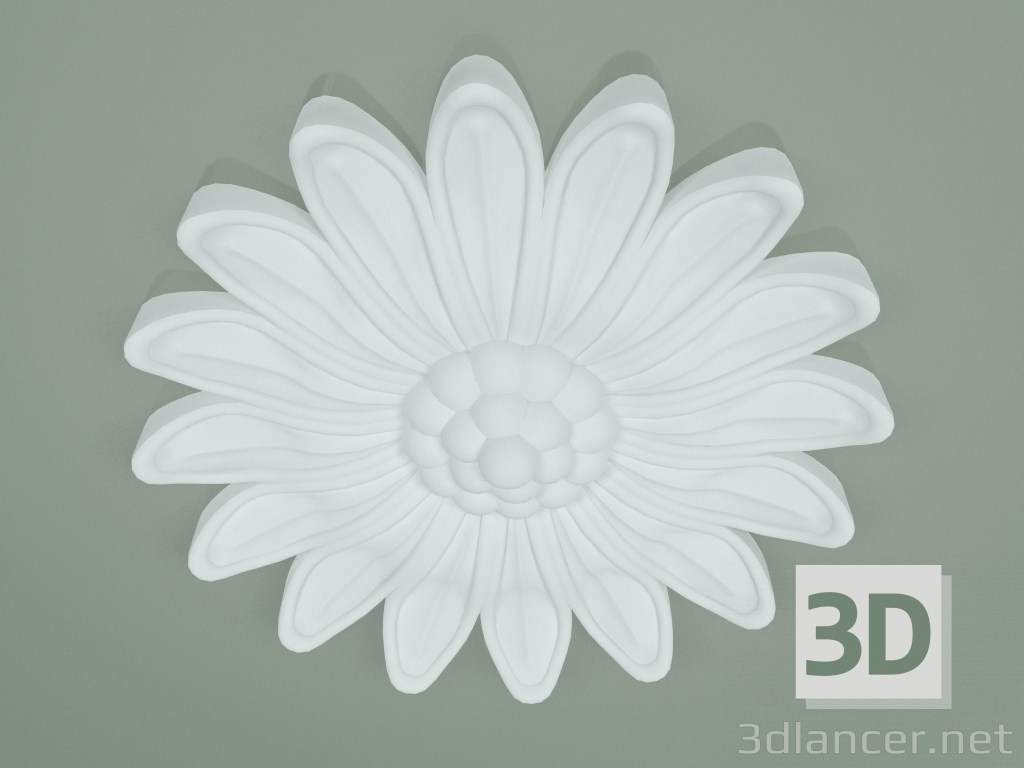 modello 3D Rosetta con ornamento RW021 - anteprima