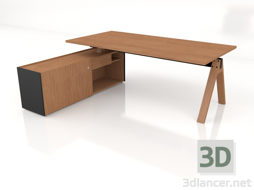 3D Modell Arbeitstisch Viga Executive V04L (2000x1801) - Vorschau