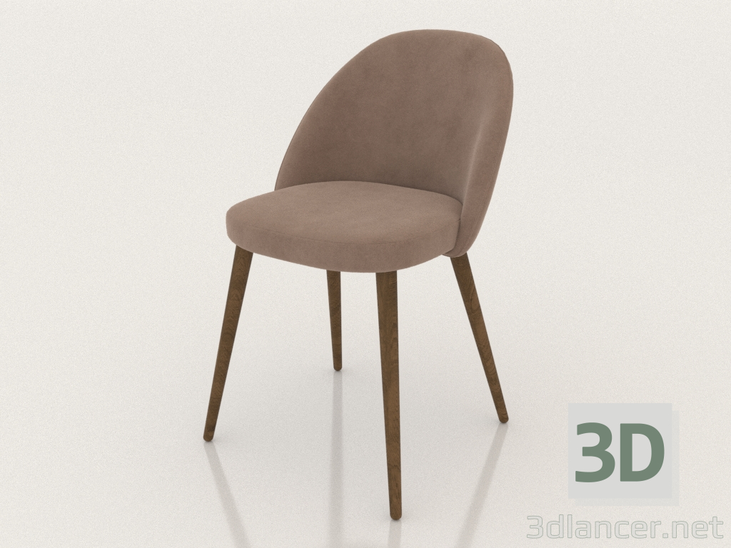 modello 3D Sedia Shelly (grigio-beige) - anteprima