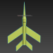 modèle 3D avion low poly - preview