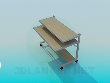 3d model Mobile computer desk - preview