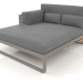 3d model XL modular sofa, section 2 left, high back, artificial wood (Quartz gray) - preview