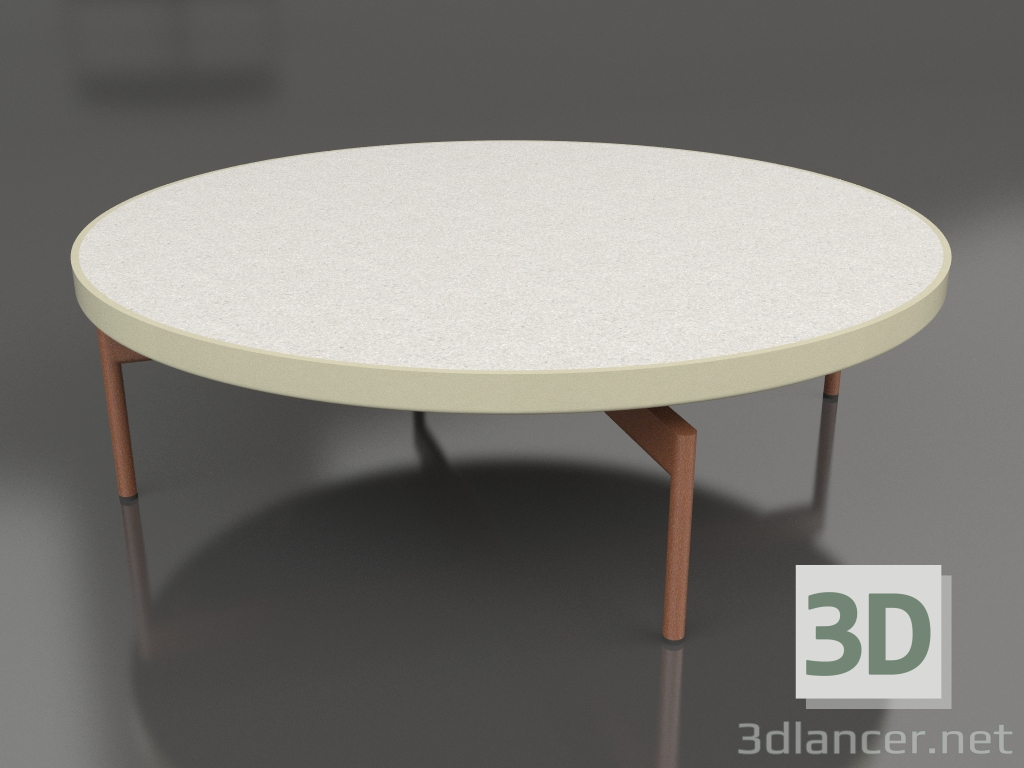 3d модель Стіл журнальний круглий Ø120 (Gold, DEKTON Sirocco) – превью