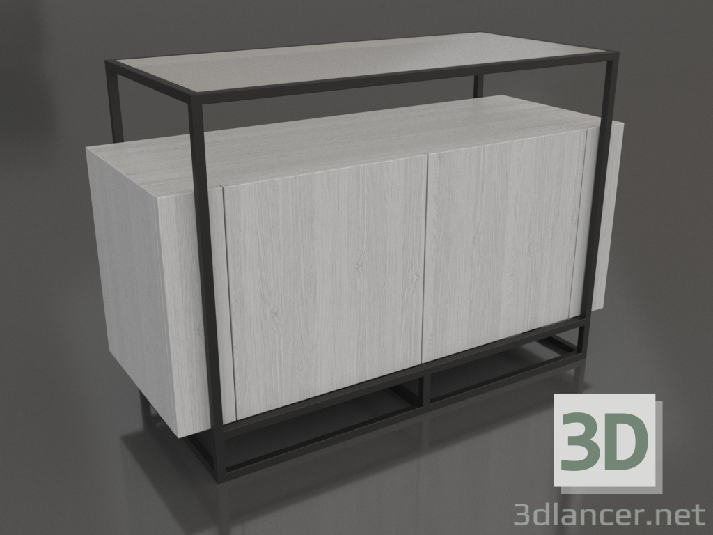 modello 3D Cassettiera 2 (bianco RAL 9010) - anteprima