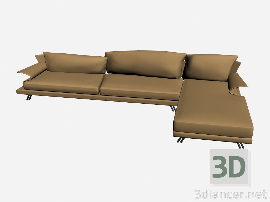 3d model Sofá Super roy angolare 6 - vista previa