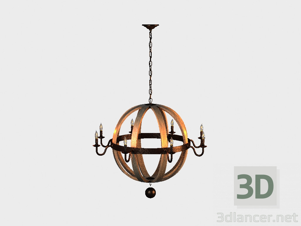 3d model Lámpara Chandelier Lámpara Chandelier (CH029-8-LRR) - vista previa