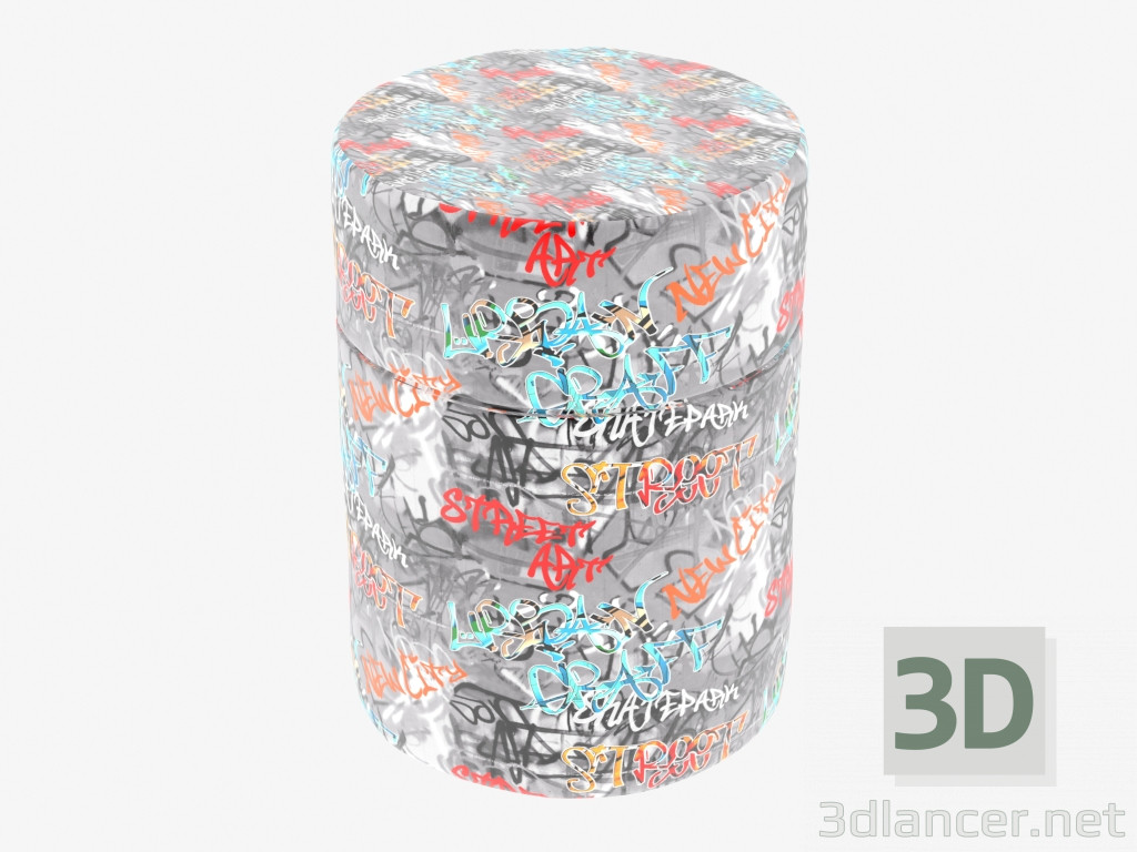 modello 3D Pouf - anteprima