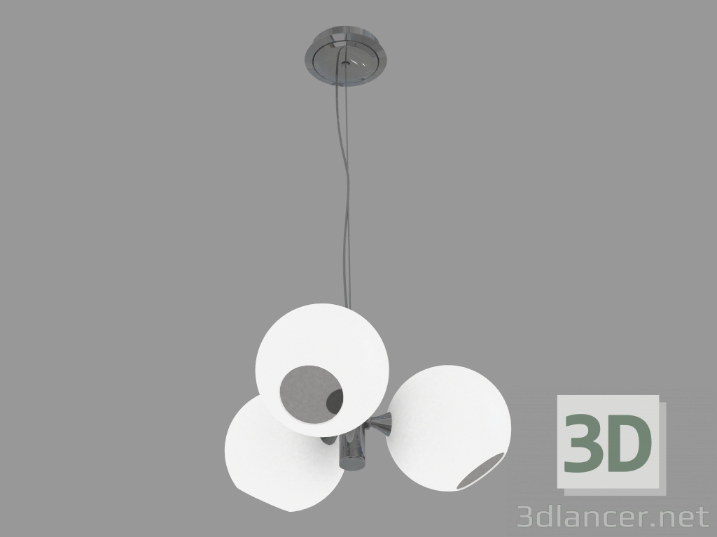 modello 3D Lampadario Bolle (2332-3P) - anteprima