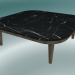 Modelo 3d Mesa de centro Fly (SC4, A 26cm, 80x80cm, base em carvalho oleado fumado com mármore Nero Marquina a - preview