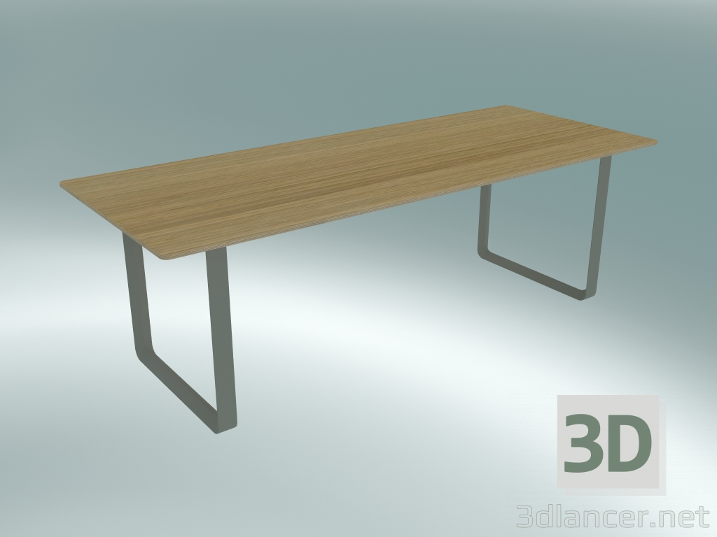 3D modeli Tablo 70 70, 225x90cm (Meşe, Gri) - önizleme