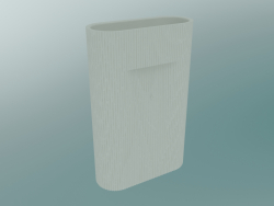 Vase Ridge (H 35 cm, blanc cassé)