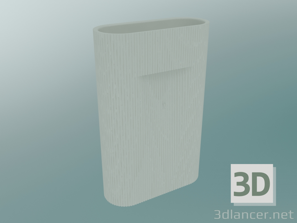 modèle 3D Vase Ridge (H 35 cm, blanc cassé) - preview