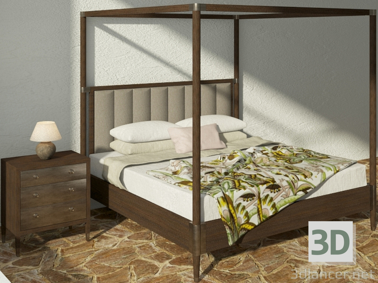 modello 3D di Cameretta Clarendon by Bernhardt comprare - rendering